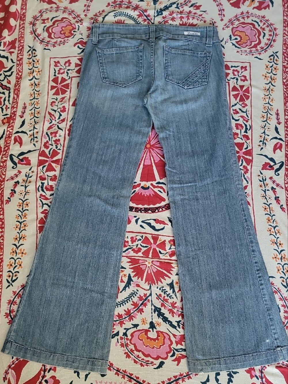 Level 99 Women's Light Wash Wide Leg Flare  Y2K Jeans
